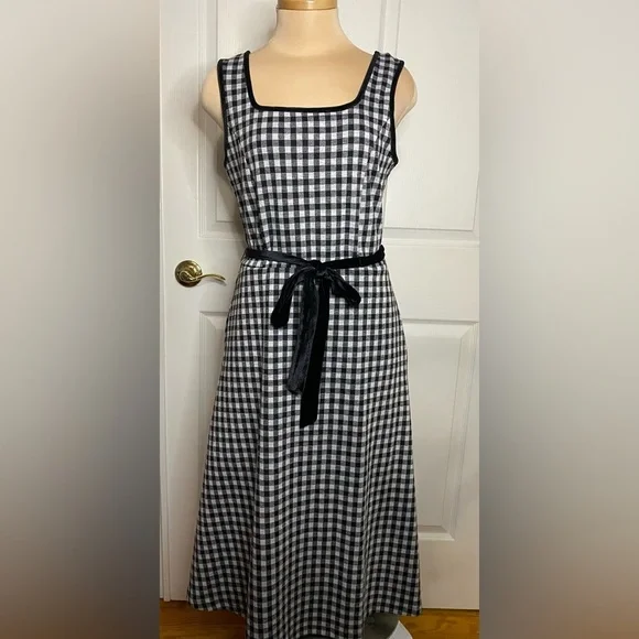 Draper James RSVP Gingham Dress Medium Sleeveless, Southern Charm Check Print - Picture 4 of 10